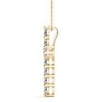 11 Stone Lab Diamond Cross Necklace
