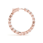 Lab Diamond Shared Prong Inside-Out Hoop Earrings