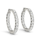 Lab Diamond Shared Prong Inside-Out Hoop Earrings
