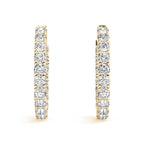 Lab Diamond Shared Prong Inside-Out Hoop Earrings