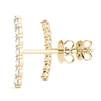 Lab Diamond Curved Bar Earrings