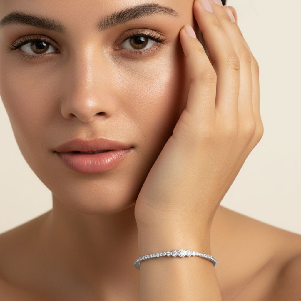 Lab Grown Diamond Flexible Bangle