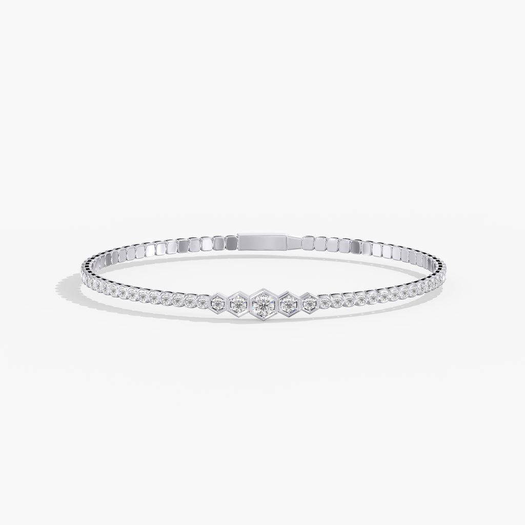 Lab Grown Diamond Flexible Bangle