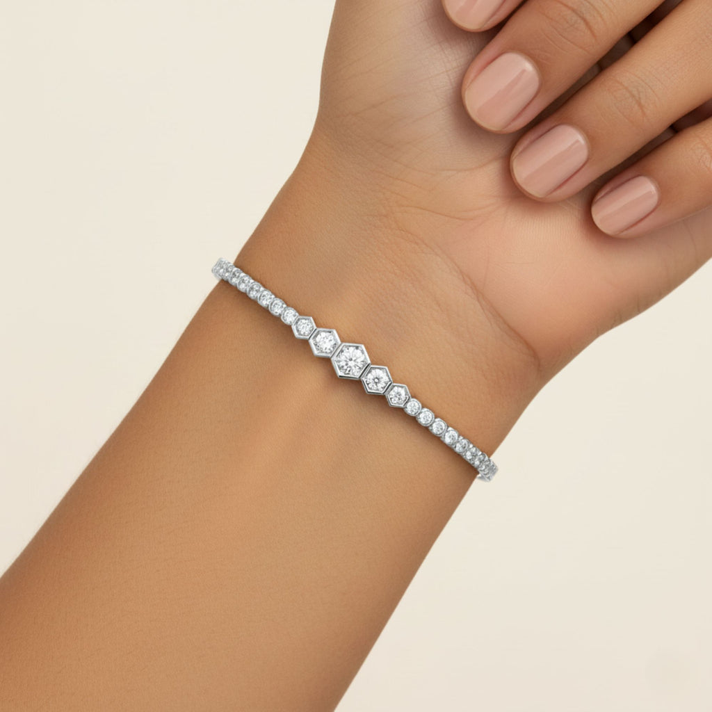 Lab Grown Diamond Flexible Bangle