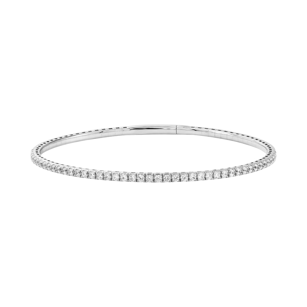 Lab Grown Diamond Flexible Half Bangle