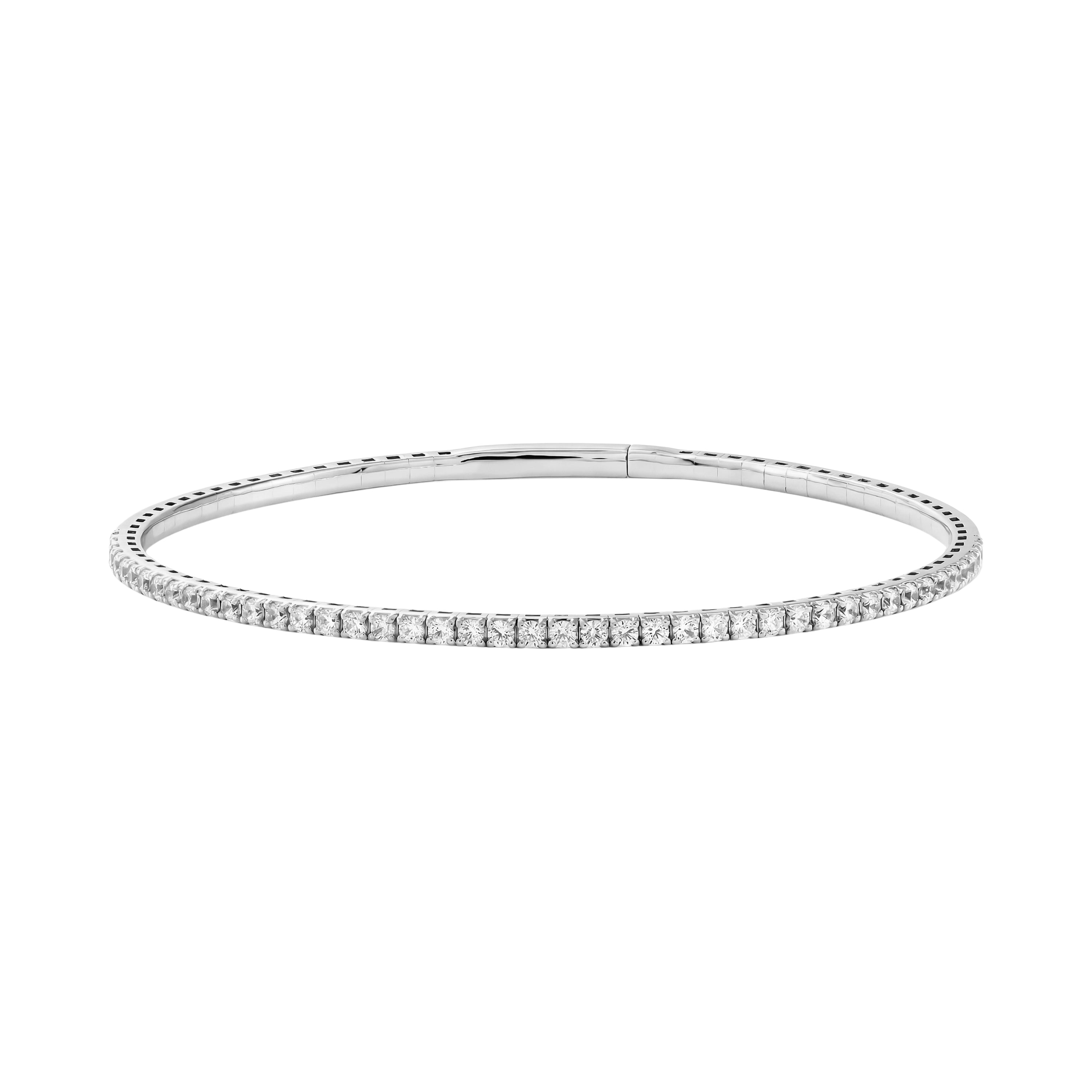 Lab Grown Diamond Flexible Half Bangle