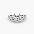 Three-Stone with Pavé Band