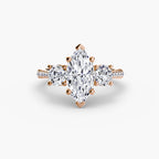 Three-Stone with Pavé Band
