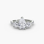 Three-Stone with Pavé Band