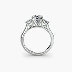 Three-Stone with Pavé Band
