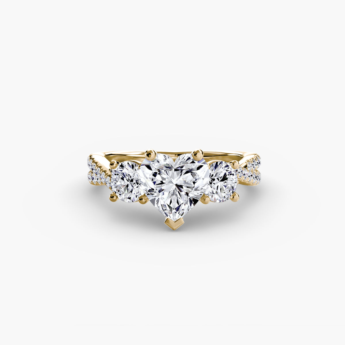 Three-Stone with Pavé Band 2
