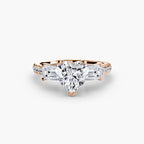 Three-Stone Ring with Pavé Band 4