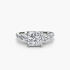 Five Stone Ring with Pavé Band