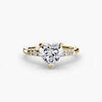 Solitaire with Shoulder Accents