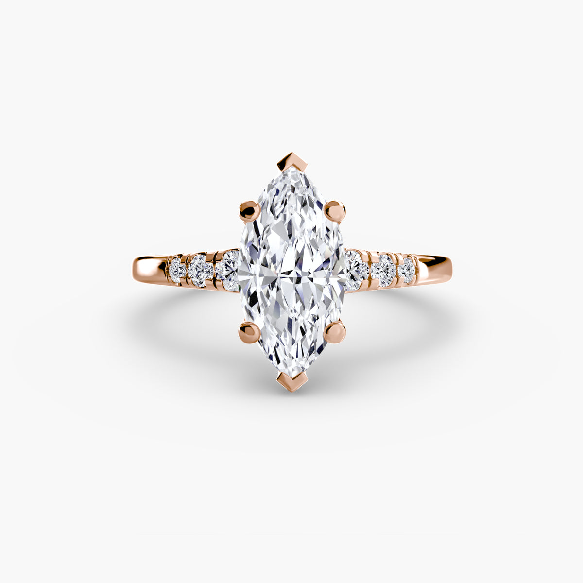 Solitaire with Shoulder Accents