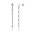 Lab Diamond Marquise & Round Drop Earrings
